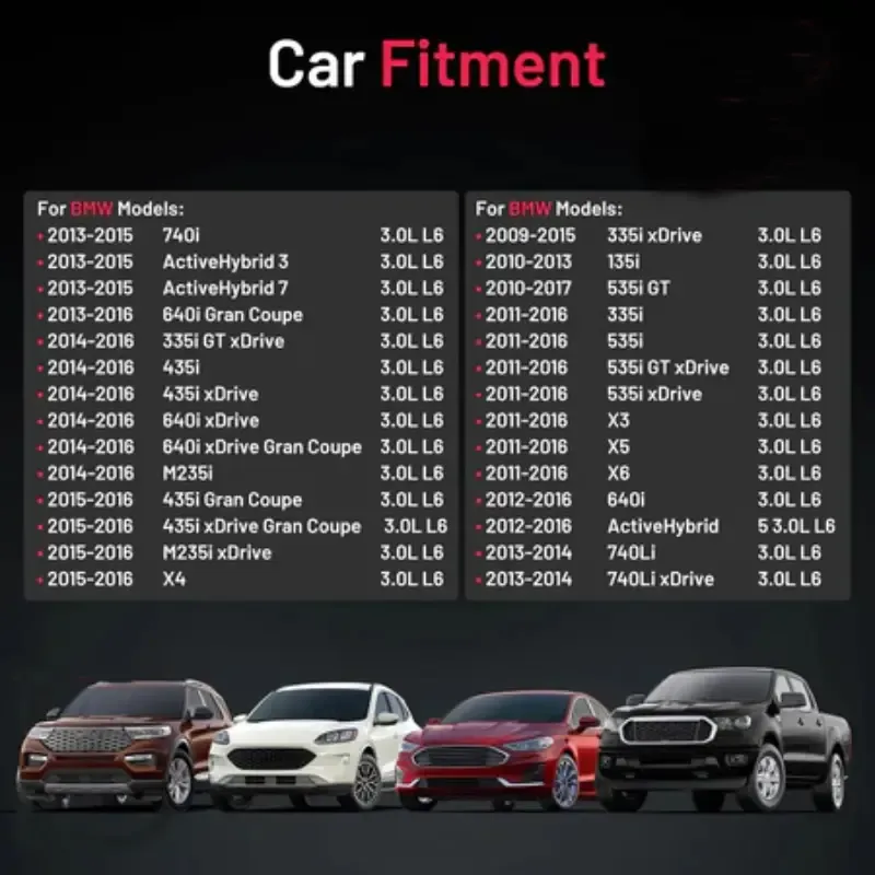 Asign 97506 Iridium Spark Plugs for BMW 135i 335i 435i 535i 640i 740i X3 X4 X5 X6 3.0L L6