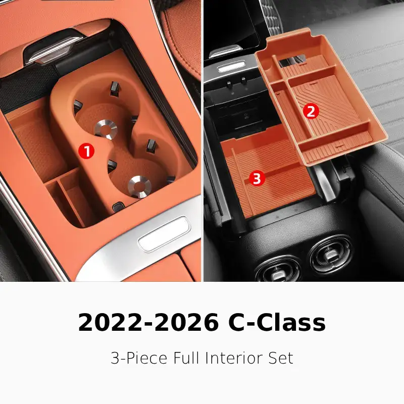 Asign Silicone Center Console Storage Box For 22-26 C-Class W206 / 24-26 E-Class W214 / 23-26 GLC X254