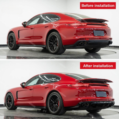 Asign — 2017-2021 for Porsche Panamera 971 Upgrade Rear Bumper Facelift Front Bodykit Side Skirt Rear Diffuser for Turbo Car