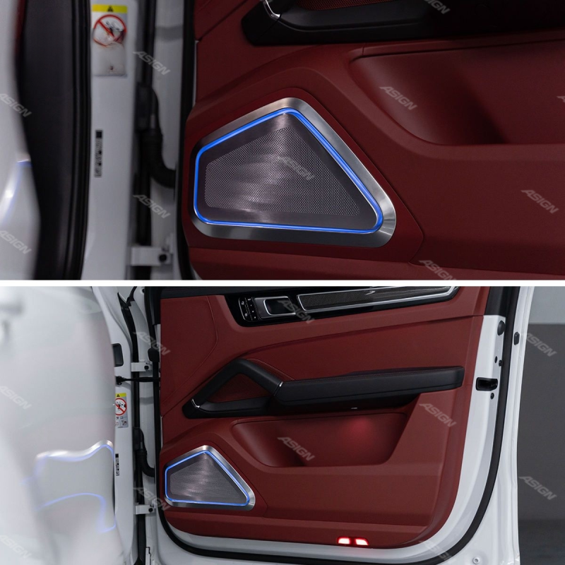 Asign - 2018-2023 Cayenne 9YA New Year Auto Interior Ambient Lighting Kit with Door Contour Lights and Headlight Direct Fit