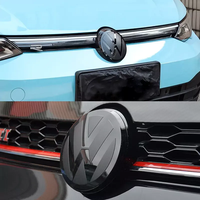 Volkswagen Golf Front Grille Black Badge GTI Mirror Flat Emblem 3D Emblem