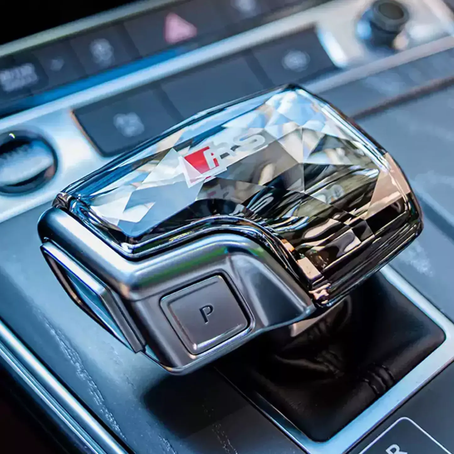 Asign Carbon Fiber Shift Knob Cover For Audi A6/S6/A7/A8/Q7/Q8, Premium Quality, Easy Install