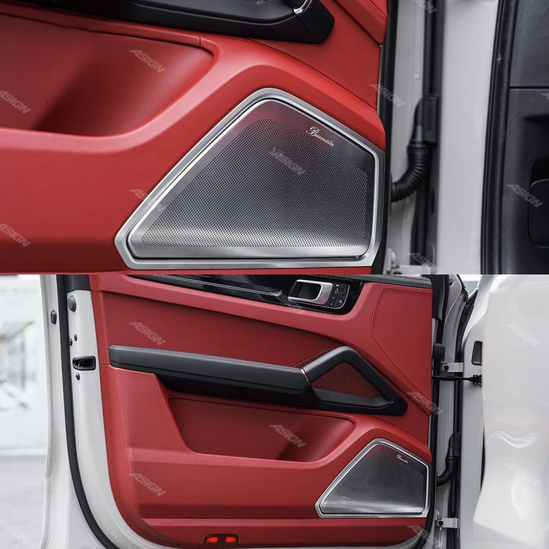 Asign - Ambient Light Interior Atmosphere Light 4 Doors Speaker Lamp LED Speaker Cover for Porsche Cayenne 2018-2023