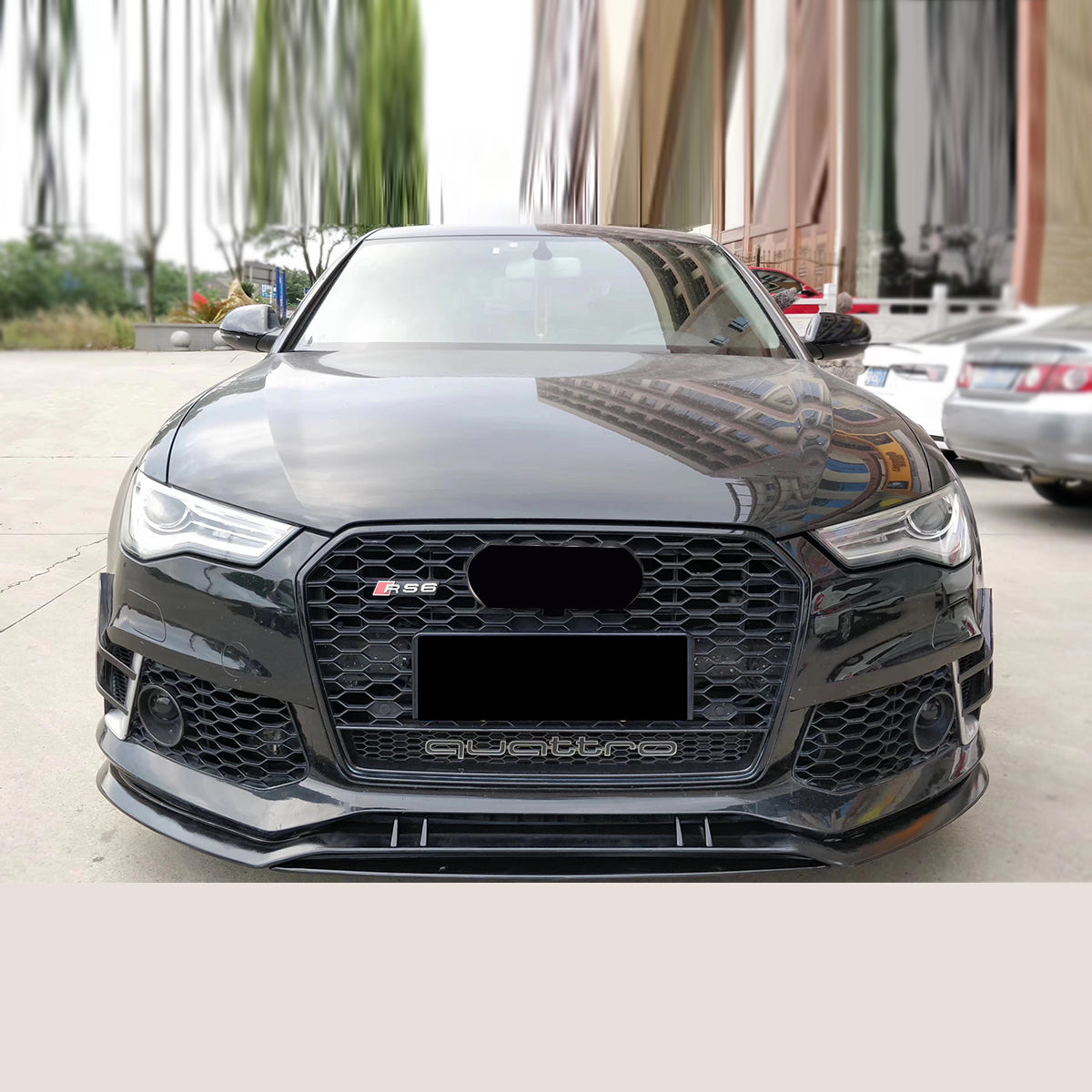 2012-2015 Audi RS6 Front Bumper For A6/S6 C7 Body Kits C7 To C7.5 Bumper With Honeycomb Grille Front Lip | RS6 Bumper