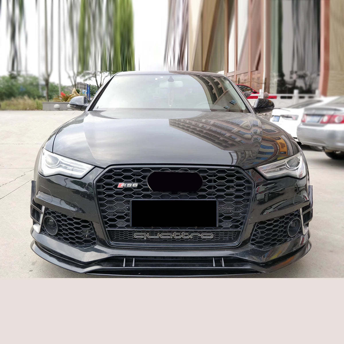 2012-2015 Audi RS6 Front Bumper For A6/S6 C7 Body Kits C7 To C7.5 Bumper With Honeycomb Grille Front Lip | RS6 Bumper