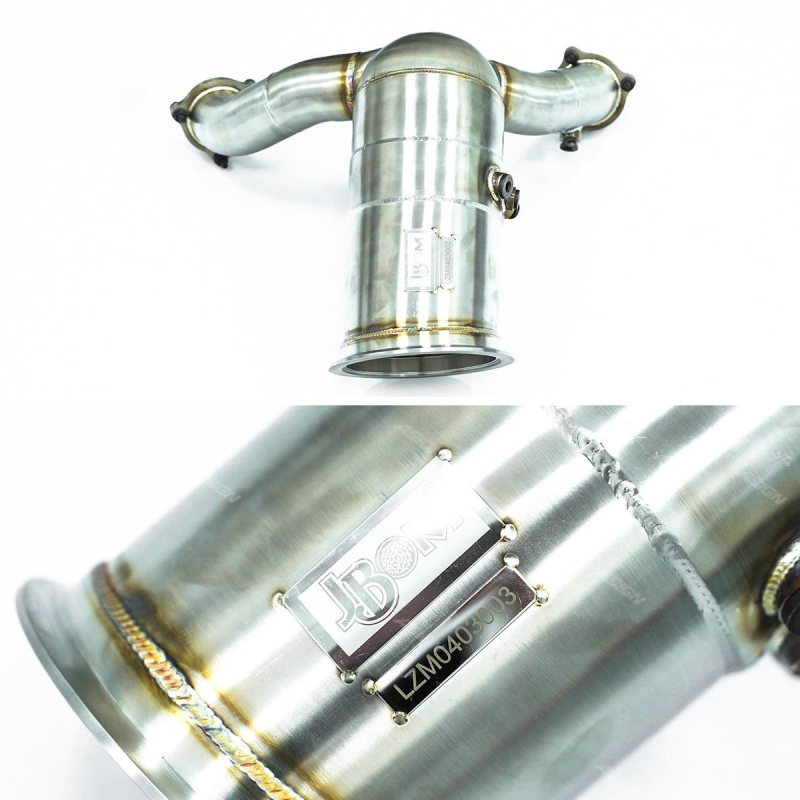 Asign - Upgrade JBOM Exhaust Downpipe for Porsche Cayenne COUPE 3.0T 2018-2023 Straight Stainless Steel 1.5mm Thick Smooth Finish