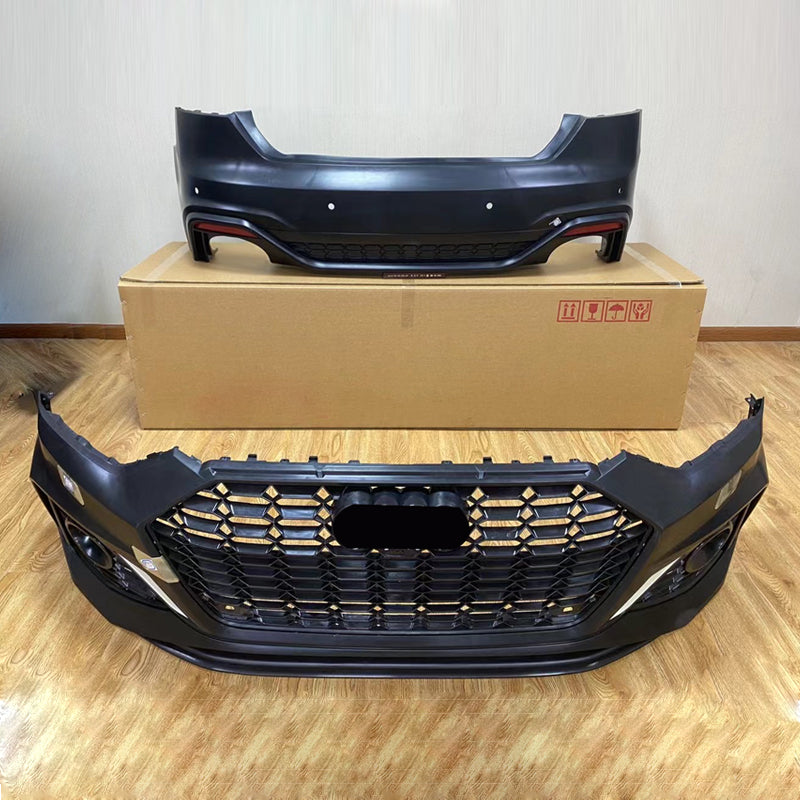 2020-2025 Audi RS5 Front Bumper For A5/S5 B9.5 Body Kits With ACC Fog Light Grille Honeycomb Grille Front Lip | RS5 Bumper