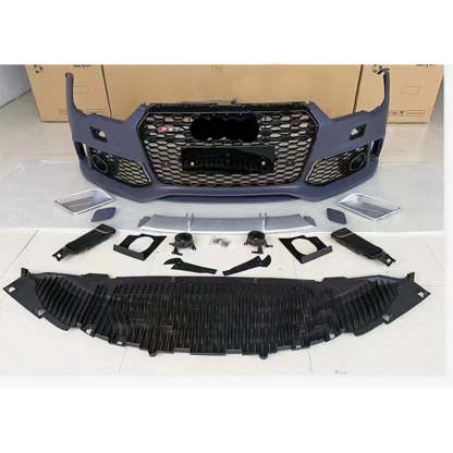 2016-2018 Audi RS7 Front Bumper For A7/S7 C7.5 Body Kits With Honeycomb Grille Fog Light Grille | RS7 Bumper