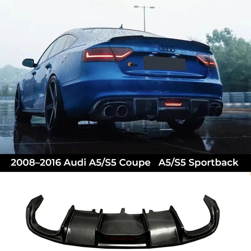 Asign Genuine Carbon Fiber Replacement Rear Diffuser / Rear Lip for Audi A5 / S5 (Coupe & Sportback) 2008-2024
