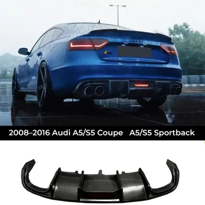 Asign Genuine Carbon Fiber Replacement Rear Diffuser / Rear Lip for Audi A5 / S5 (Coupe & Sportback) 2008-2024