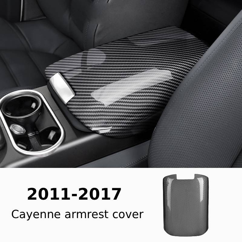 Asign Porsche Cayenne Carbon Fiber Texture Center Console Armrest Cover Trim (2011–2025)