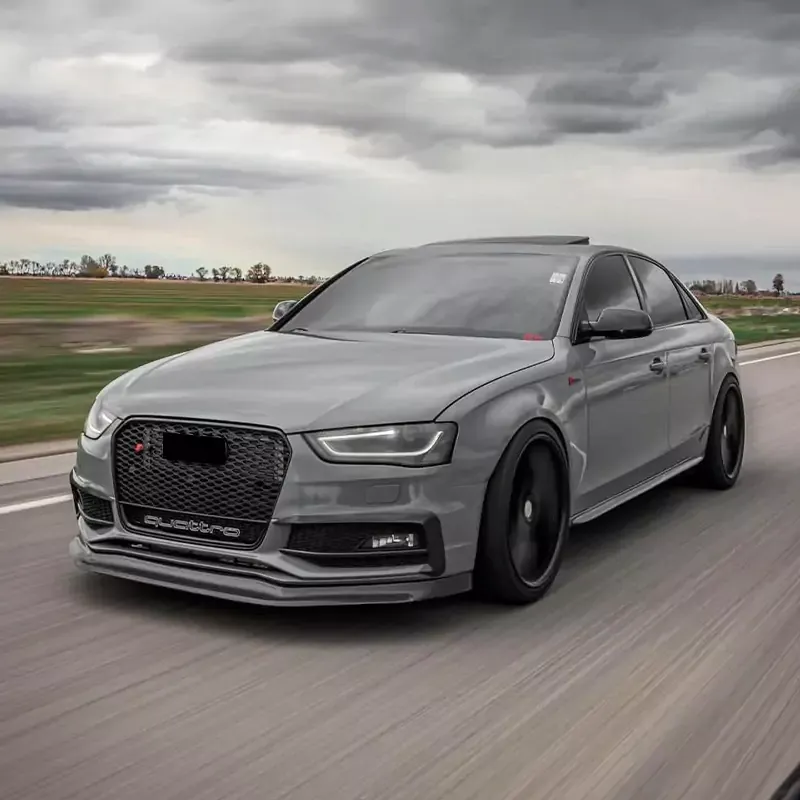 2013-2016 Asign RS4 Honeycomb Grille With Quattro In Lower Mesh For Audi A4 S4 B8.5