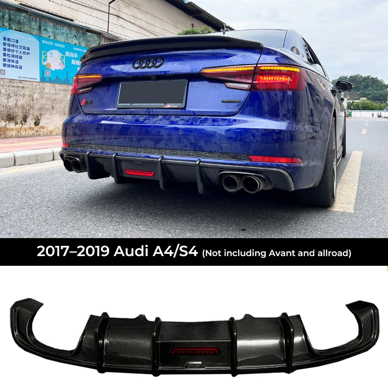 Asign Genuine Carbon Fiber Replacement Rear Diffuser / Rear Lip for Audi A4 / S4 Sedan (Multi-Gen Fitment | 2009-2024)