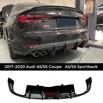 Asign Genuine Carbon Fiber Replacement Rear Diffuser / Rear Lip for Audi A5 / S5 (Coupe & Sportback) 2008-2024