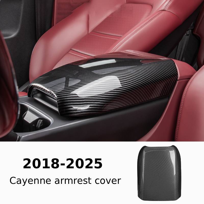 Asign Porsche Cayenne Carbon Fiber Texture Center Console Armrest Cover Trim (2011–2025)