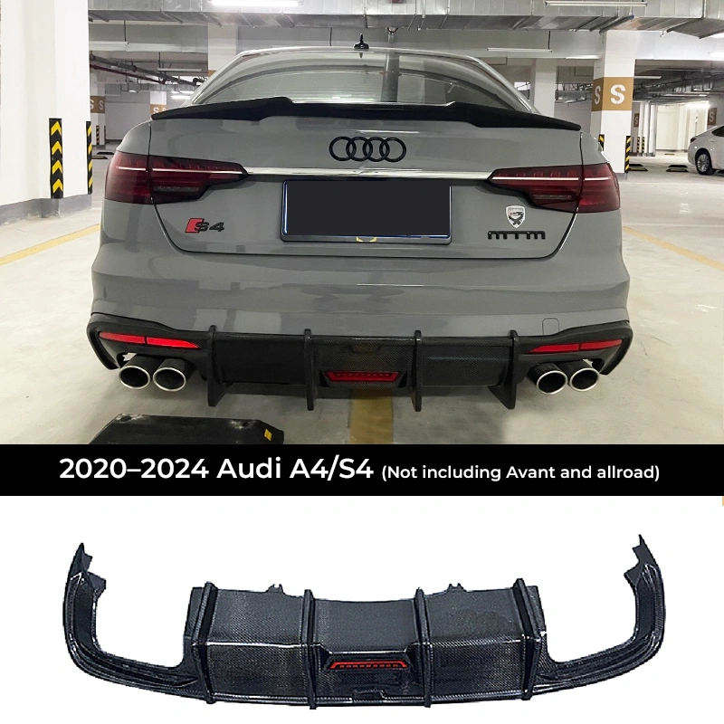 Asign Genuine Carbon Fiber Replacement Rear Diffuser / Rear Lip for Audi A4 / S4 Sedan (Multi-Gen Fitment | 2009-2024)