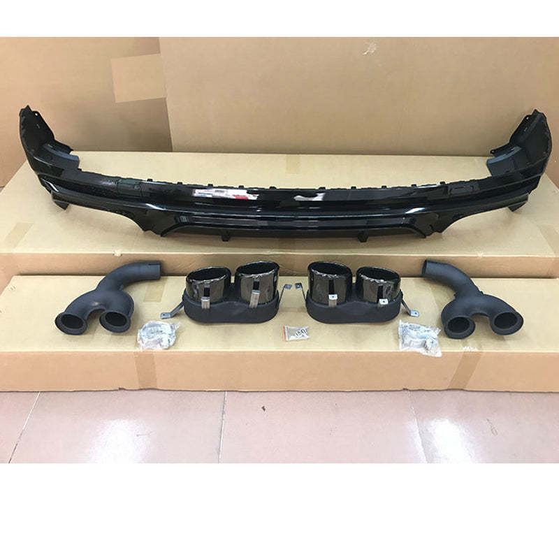2018-2021 Audi SQ5 Style Q5 S line Rear Diffuser With Tailpipe For Audi Q5 B9