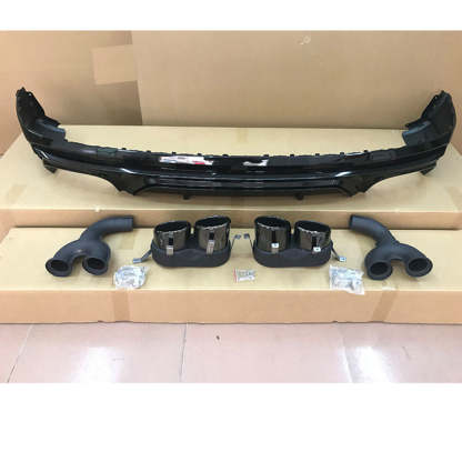 2018-2021 Audi SQ5 Style Q5 S line Rear Diffuser With Tailpipe For Audi Q5 B9