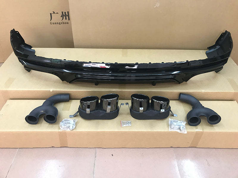2018-2021 Audi SQ5 Style Q5 S line Rear Diffuser With Tailpipe For Audi Q5 B9