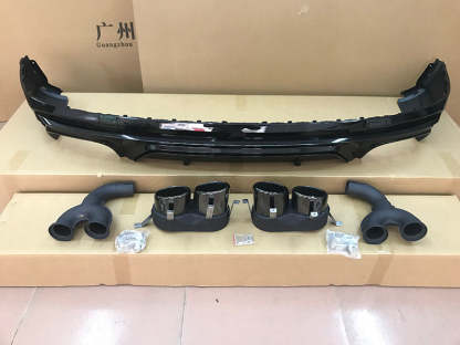 2018-2021 Audi SQ5 Style Q5 S line Rear Diffuser With Tailpipe For Audi Q5 B9