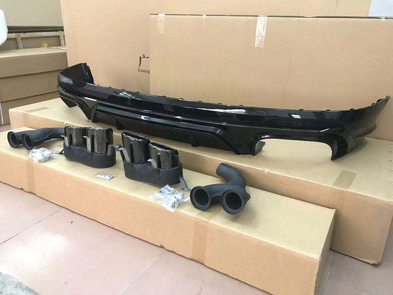 2018-2021 Audi SQ5 Style Q5 S line Rear Diffuser With Tailpipe For Audi Q5 B9