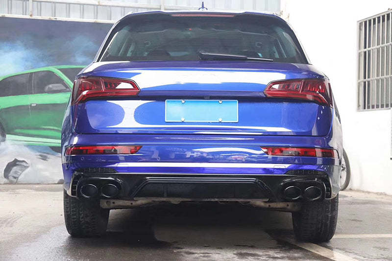 2018-2021 Audi SQ5 Style Q5 S line Rear Diffuser With Tailpipe For Audi Q5 B9
