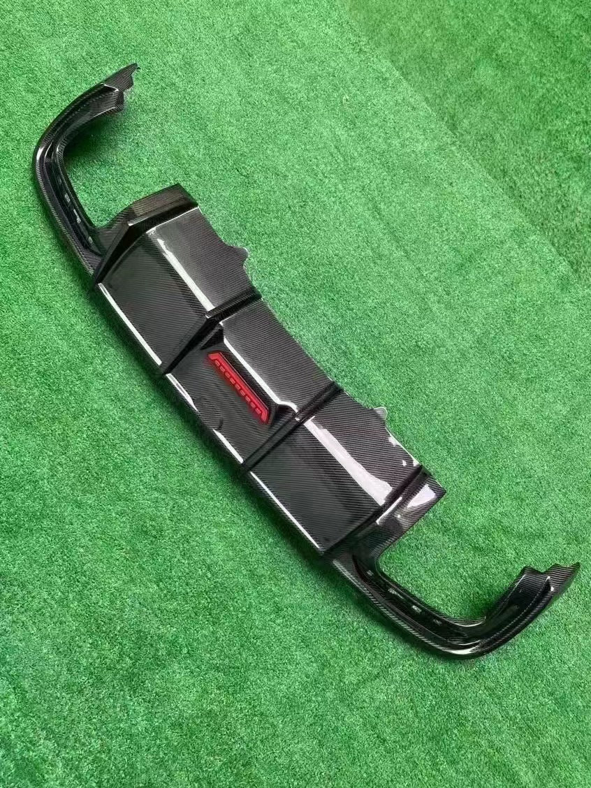 2020-2024 Audi S4 Style A4 S Line carbon fiber diffuser with tail pipe For Audi A4 S4 B9.5