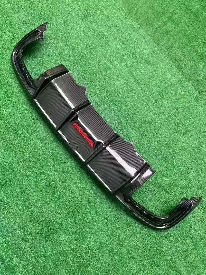 2020-2024 Audi S4 Style A4 S Line carbon fiber diffuser with tail pipe For Audi A4 S4 B9.5