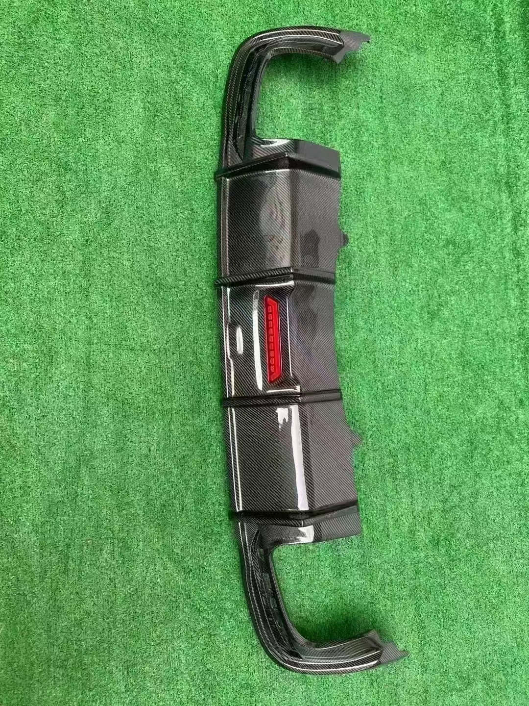 2020-2024 Audi S4 Style A4 S Line carbon fiber diffuser with tail pipe