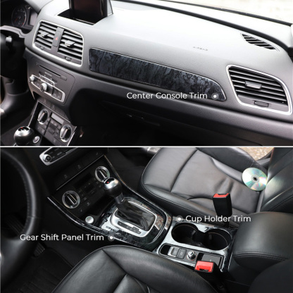 Asign Carbon Fiber & Wood Grain Center Console Trim for 2013-18 Audi Q3 8U – Premium Interior Upgrade