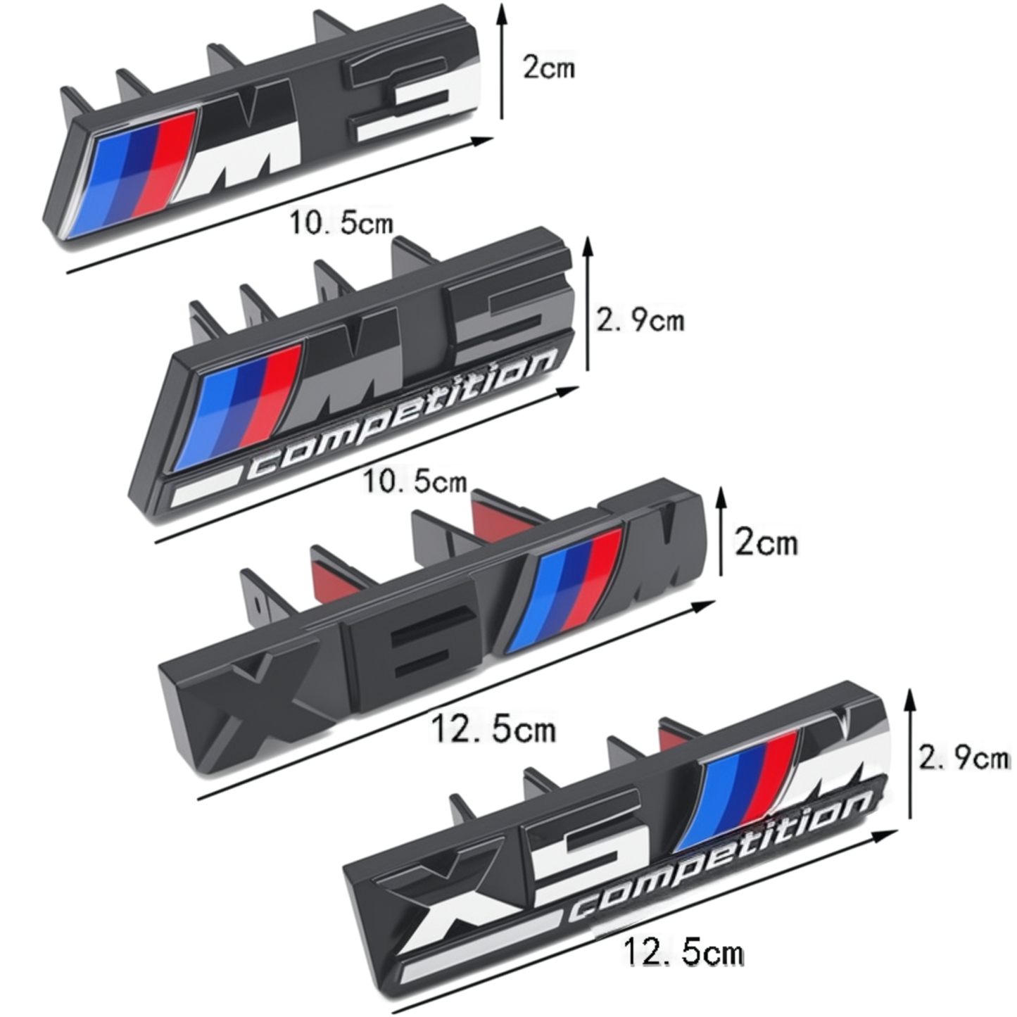 Asign BMW Universal M Performance Front Grille Emblem Badge