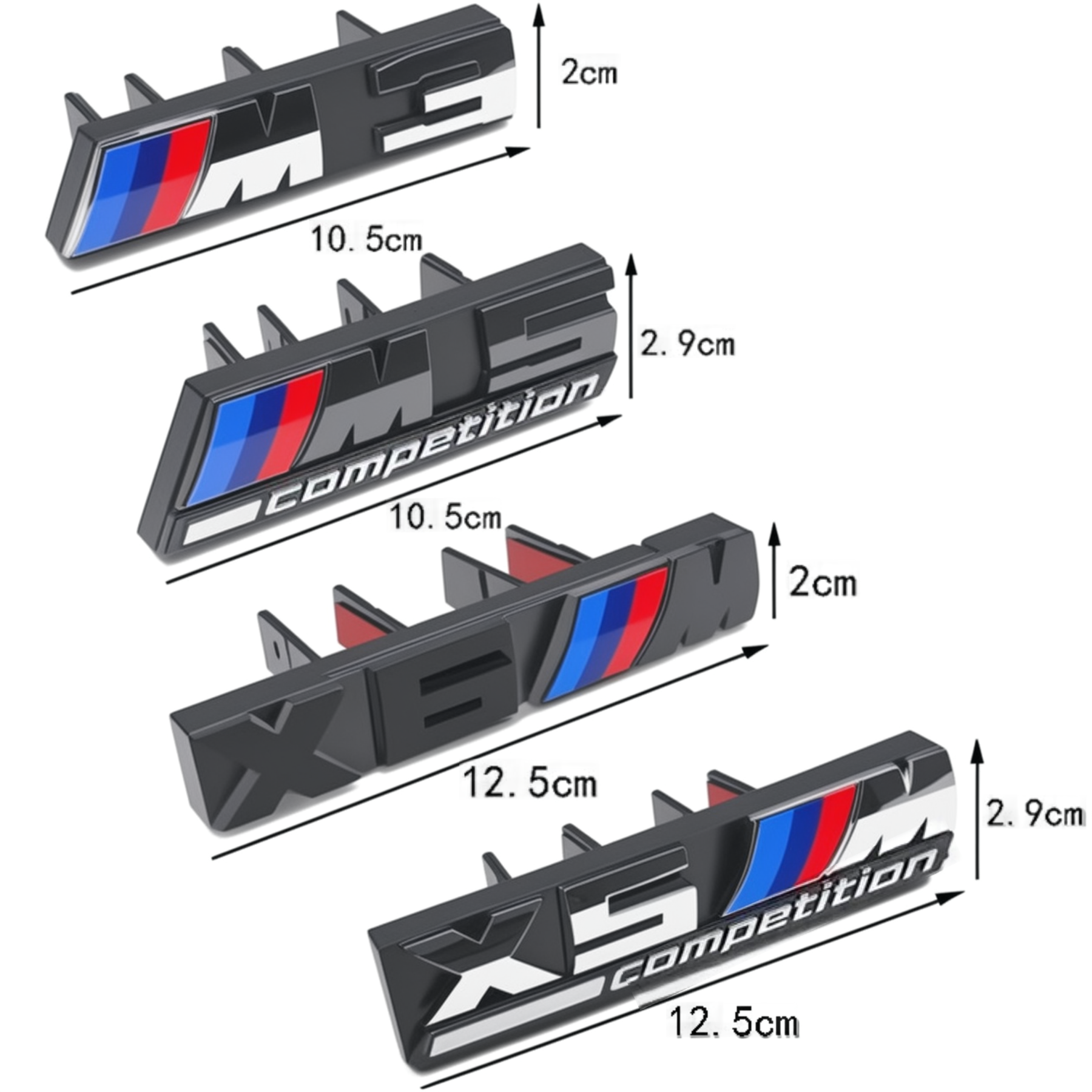 Asign BMW Universal M Performance Front Grille Emblem Badge