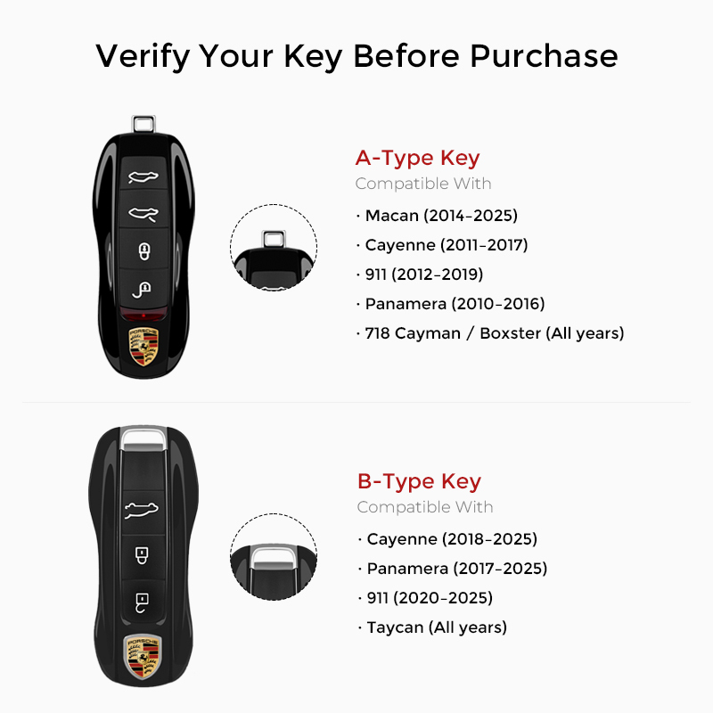 Asign Metal Key Cover for Porsche Vehicle Keys