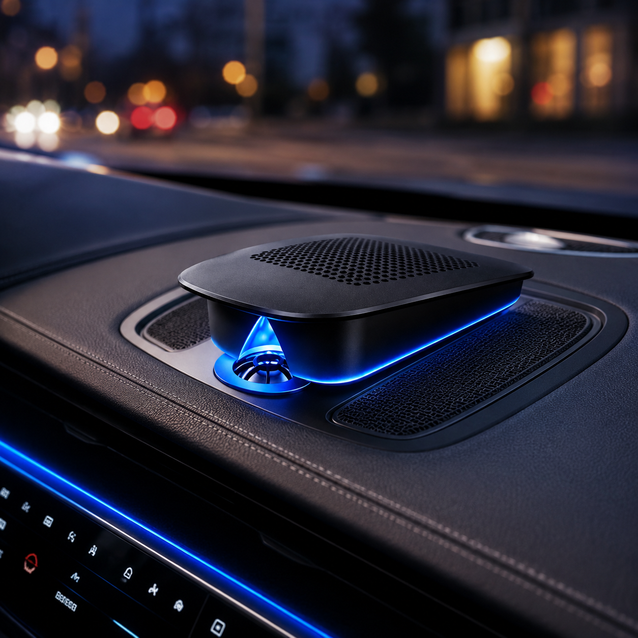 Asign Illuminated Lift-Up Center Speaker Grille With Ambient Lighting For BMW 3 Series / 4 Series / X3 / X4 / X5 / X6 – LHD Only