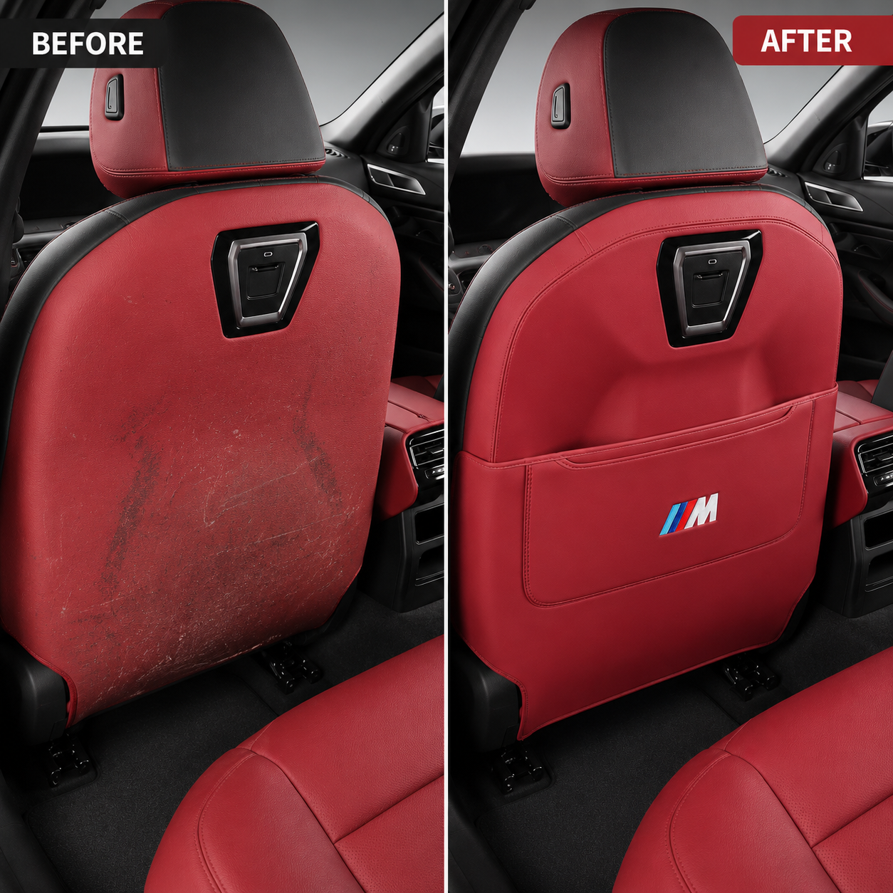 Asign Seat Back Kick Protector Pads for BMW 1 Series / 3 Series / 5 Series / 7 Series / X1 / X2 / X3 / X5 / X6 / X7 / i3 / iX3