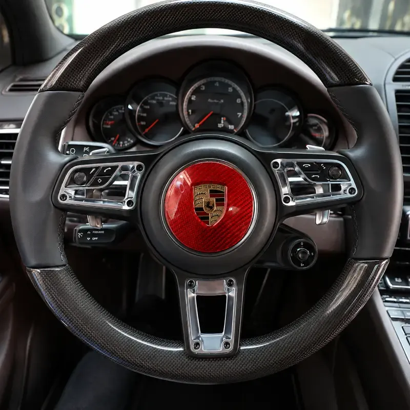 Asign Real Carbon Fiber Steering Wheel Emblem Ring for Porsche – Early & 918-Style Wheels