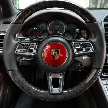 Asign Real Carbon Fiber Steering Wheel Emblem Ring for Porsche – Early & 918-Style Wheels