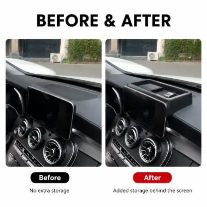 Asign Center Display Storage Tray for Mercedes-Benz C-Class, GLC & GLB – Dashboard Organizer