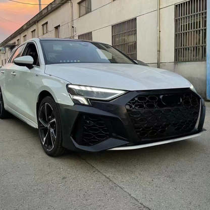 2020-2024 Audi RS3 Front Bumper For A3/S3 8Y Body Kits With ACC Fog Light Grille Honeycomb Grille Front Lip | RS3 Bumper