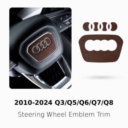 Asign Steering Wheel Logo Accent for Audi Q3 / Q5 / Q6 / Q7 / Q8