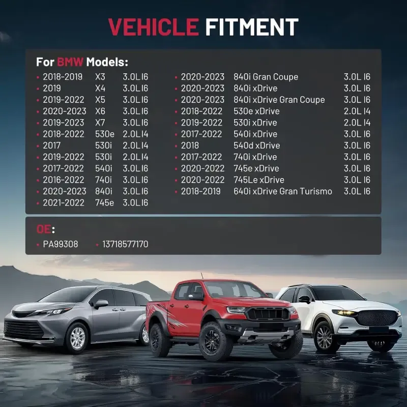 Asign PA99308 Engine Air Filter For BMW 530i 540i 740i 840i X3 X5 X7 (2016-2023)