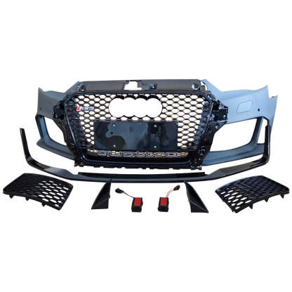 2013-2016 Audi RS3 Front Bumper For A3/S3 8V Body Kits With Honeycomb Grille Front Lip | RS3 Bumper