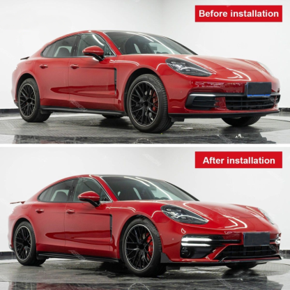 Asign — 2017-2021 for Porsche Panamera 971 Upgrade Rear Bumper Facelift Front Bodykit Side Skirt Rear Diffuser for Turbo Car
