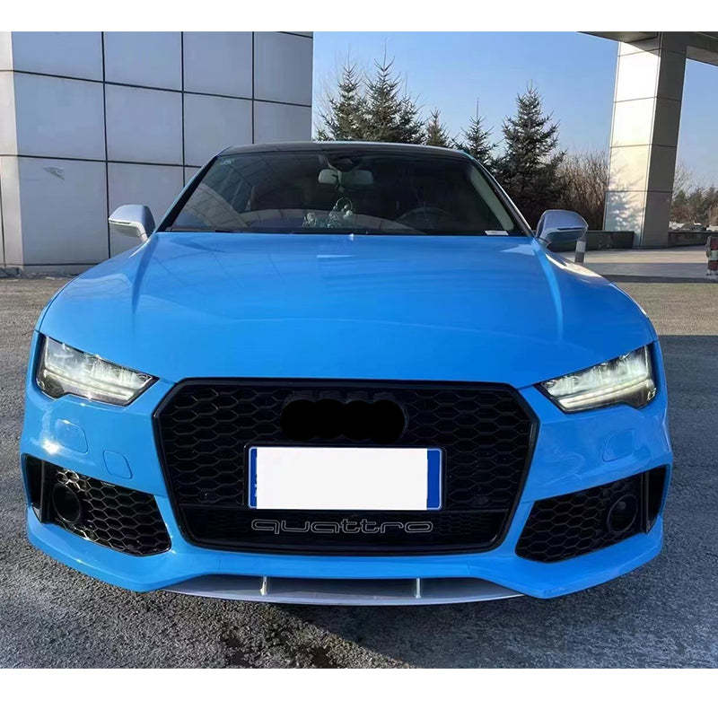 2016-2018 Audi RS7 Front Bumper For A7/S7 C7.5 Body Kits With Honeycomb Grille Fog Light Grille | RS7 Bumper