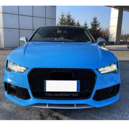 2016-2018 Audi RS7 Front Bumper For A7/S7 C7.5 Body Kits With Honeycomb Grille Fog Light Grille | RS7 Bumper