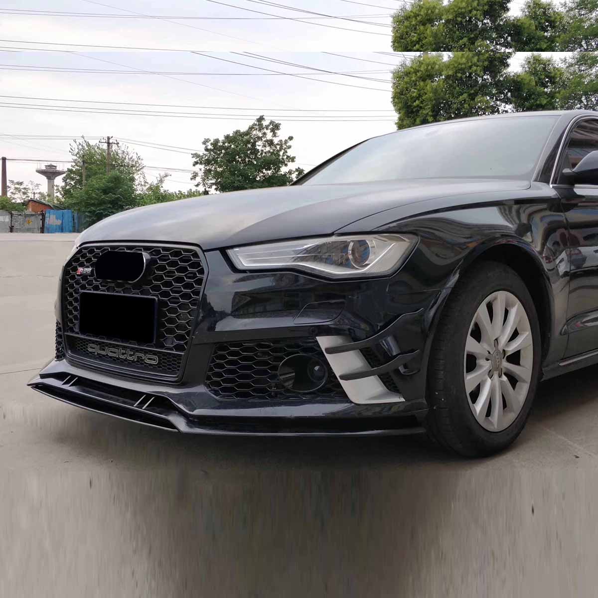 2012-2015 Audi RS6 Front Bumper For A6/S6 C7 Body Kits C7 To C7.5 Bumper With Honeycomb Grille Front Lip | RS6 Bumper