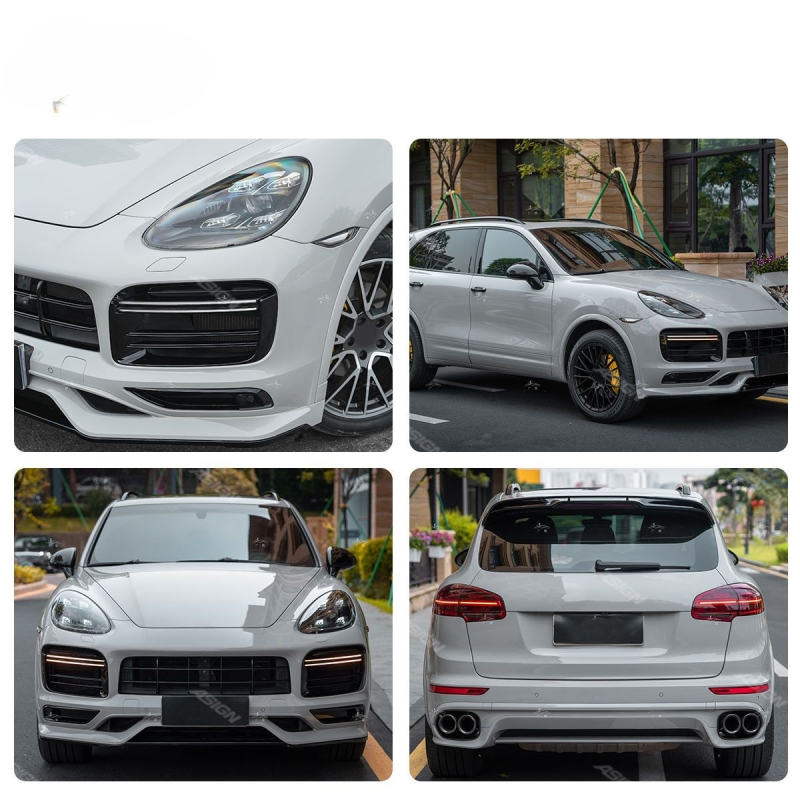 Asign — 58.1 Upgrade to 958.2 Rear Kit Tailgate 2018 9Y0 Turbo S Front Facelift Bodykit Car Conversion for Porsche Cayenne 958 Body Kit