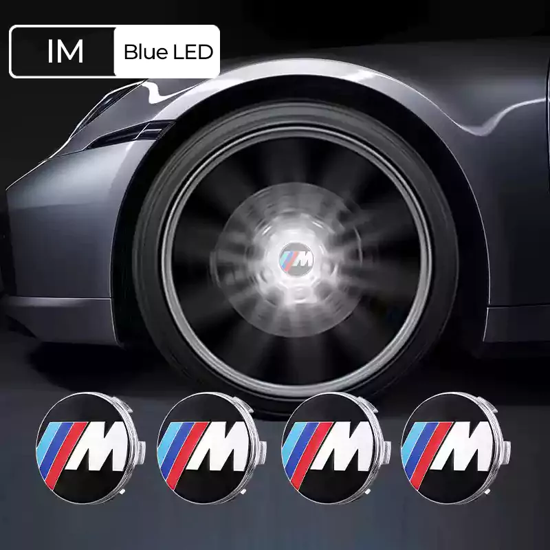 Asign Floating Auto Light Wheel Caps Compatible with BMW Vehicles