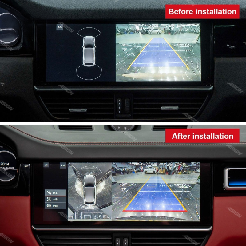 Asign - 2018-2023 Bird's-Eye View 360 Degree Panoramic Camera System for Cayenne 9Y0 New Upgrade Reverse Image 9YA with 1 Year Warranty