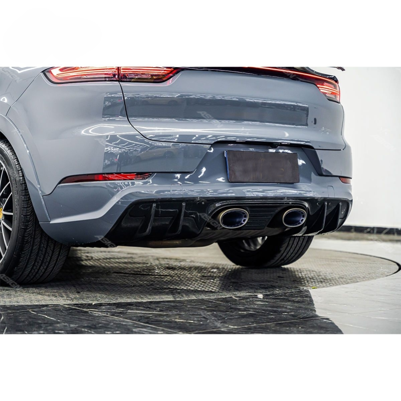 Asign - 2018-2025 Cayenne Coupe Turbo GT Stainless Steel Exhaust Tip in Silver Blue Color